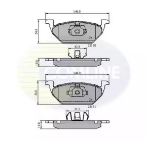 Комплект тормозных колодок (COMLINE: CBP0889)