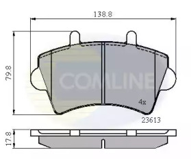 Комплект тормозных колодок (COMLINE: CBP01035)