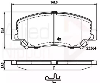 Комплект тормозных колодок (COMLINE: ADB32252)