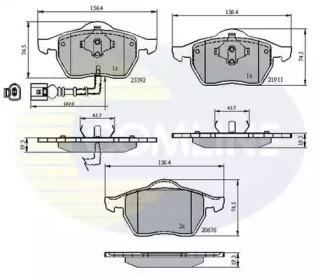 Комплект тормозных колодок (COMLINE: CBP11111)