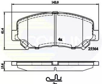 Комплект тормозных колодок (COMLINE: CBP32252)