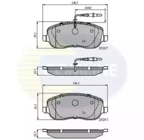 Комплект тормозных колодок (COMLINE: CBP11158)