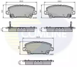 Комплект тормозных колодок (COMLINE: CBP31586)