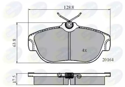 Комплект тормозных колодок (COMLINE: CBP0590)