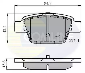 Комплект тормозных колодок (COMLINE: CBP01039)