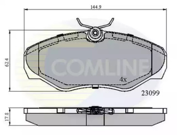 Комплект тормозных колодок (COMLINE: CBP01127)