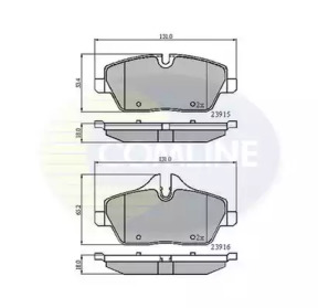 Комплект тормозных колодок (COMLINE: CBP01531)