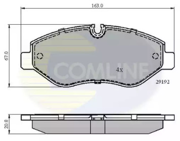 Комплект тормозных колодок (COMLINE: CBP01555)