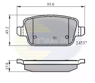 Комплект тормозных колодок (COMLINE: CBP01610)