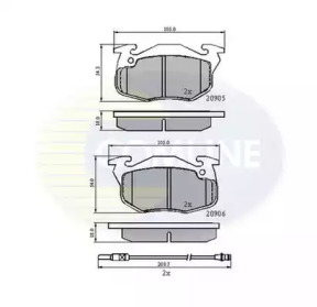 Комплект тормозных колодок (COMLINE: CBP2258)