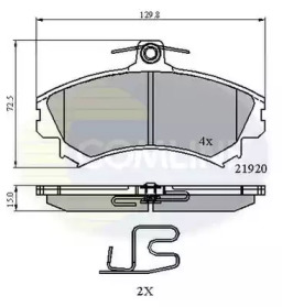 Комплект тормозных колодок (COMLINE: CBP3462)