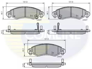 Комплект тормозных колодок (COMLINE: CBP3893)