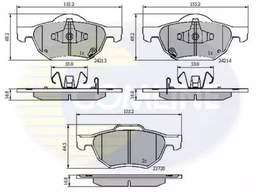 Комплект тормозных колодок (COMLINE: CBP31195)