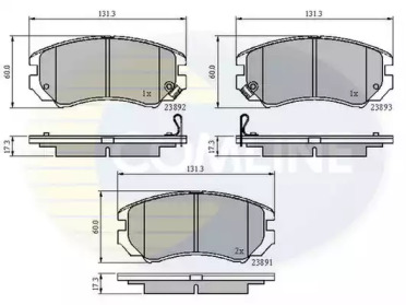 Комплект тормозных колодок (COMLINE: CBP31196)