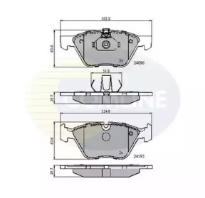 Комплект тормозных колодок (COMLINE: CBP01300)