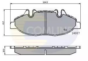 Комплект тормозных колодок (COMLINE: CBP01305)