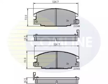 Комплект тормозных колодок (COMLINE: CBP3322)