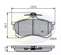 Комплект тормозных колодок (COMLINE: CBP3452)