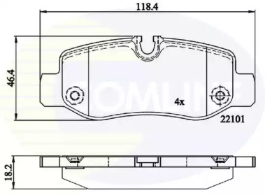 Комплект тормозных колодок (COMLINE: CBP02315)