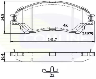 Комплект тормозных колодок (COMLINE: CBP32314)