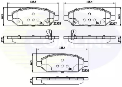 Комплект тормозных колодок (COMLINE: CBP32326)