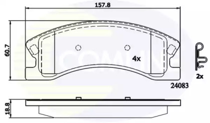 Комплект тормозных колодок (COMLINE: CBP31202)