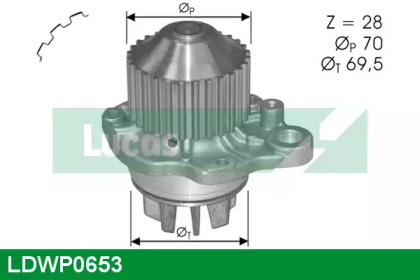 Насос (LUCAS ENGINE DRIVE: LDWP0653)