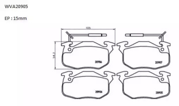 Комплект тормозных колодок (AUTOMOTOR France: ABP0003)