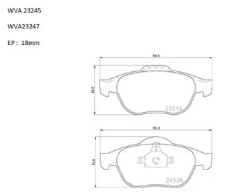 Комплект тормозных колодок (AUTOMOTOR France: PBP0085)