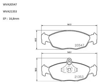 Комплект тормозных колодок (AUTOMOTOR France: ABP1095)