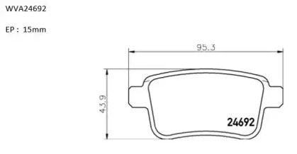 Комплект тормозных колодок (AUTOMOTOR France: ABP1334)