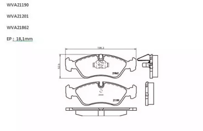 Комплект тормозных колодок (AUTOMOTOR France: ABP2463)