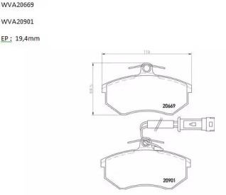 Комплект тормозных колодок (AUTOMOTOR France: ABP3309)