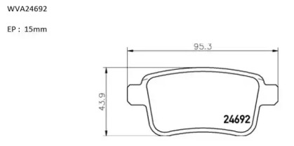 Комплект тормозных колодок (AUTOMOTOR France: ABP3342)