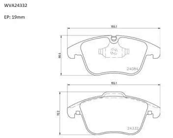 Комплект тормозных колодок (AUTOMOTOR France: PBP5424)