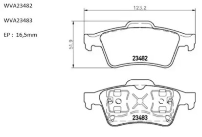 Комплект тормозных колодок (AUTOMOTOR France: PBP7996)