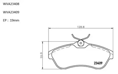 Комплект тормозных колодок (AUTOMOTOR France: PBP8053)