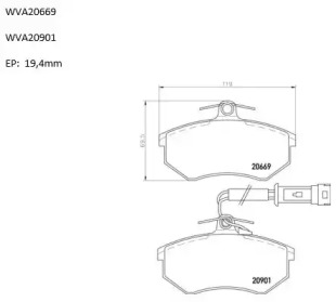 Комплект тормозных колодок (AUTOMOTOR France: PBP9815)