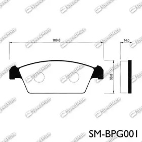 Комплект тормозных колодок (SpeedMate: SM-BPG001)