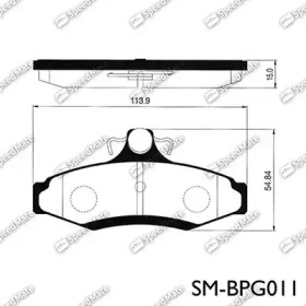 Комплект тормозных колодок (SpeedMate: SM-BPG011)