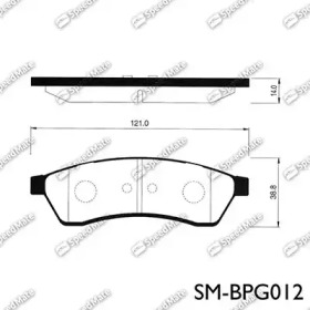 Комплект тормозных колодок (SpeedMate: SM-BPG012)