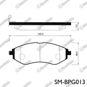 Комплект тормозных колодок (SpeedMate: SM-BPG013)