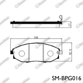 Комплект тормозных колодок (SpeedMate: SM-BPG016)