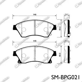 Комплект тормозных колодок (SpeedMate: SM-BPG021)