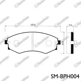 Комплект тормозных колодок (SpeedMate: SM-BPH004)