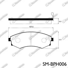 Комплект тормозных колодок (SpeedMate: SM-BPH006)