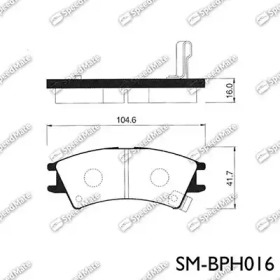 Комплект тормозных колодок (SpeedMate: SM-BPH016)