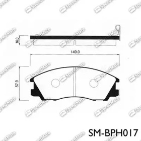 Комплект тормозных колодок (SpeedMate: SM-BPH017)