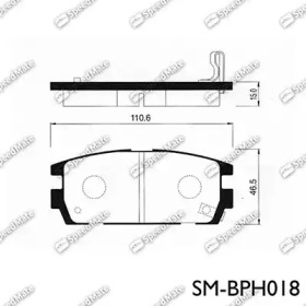 Комплект тормозных колодок (SpeedMate: SM-BPH018)