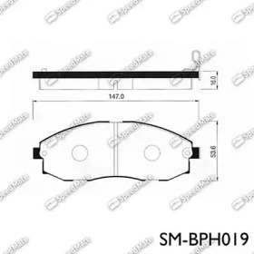 Комплект тормозных колодок (SpeedMate: SM-BPH019)